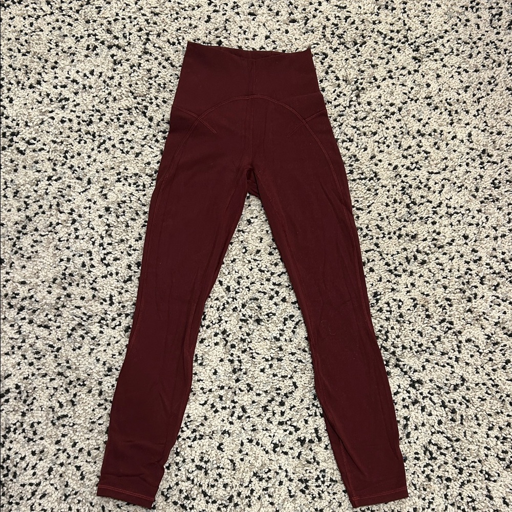 lululemon High-Waist Burgundy Leggings